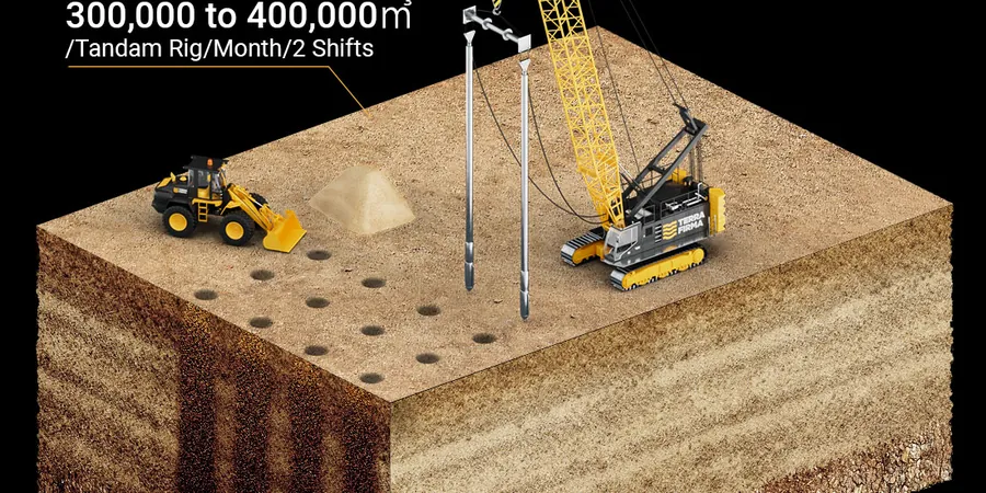 Conception de vibrocompactage à Montreuil : amélioration des sols en profondeur